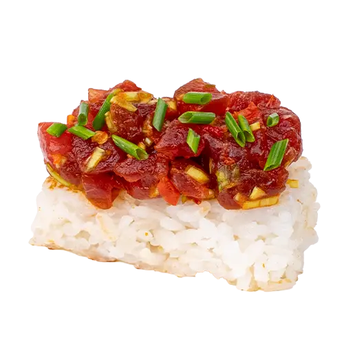 [163] [163] Sushi Cake tartare de thon piquant
